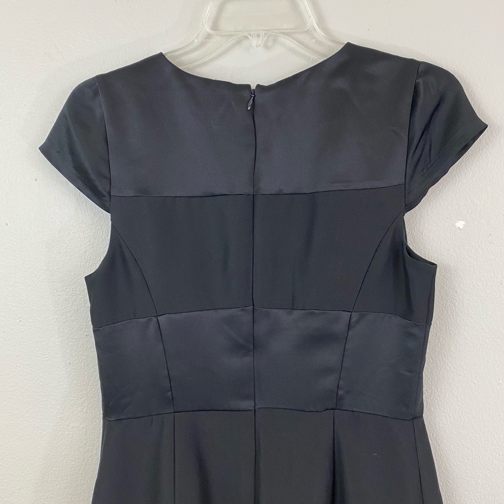 The Limited Black Satin Stripe Fit & Flare Dress - Picture 5 of 6